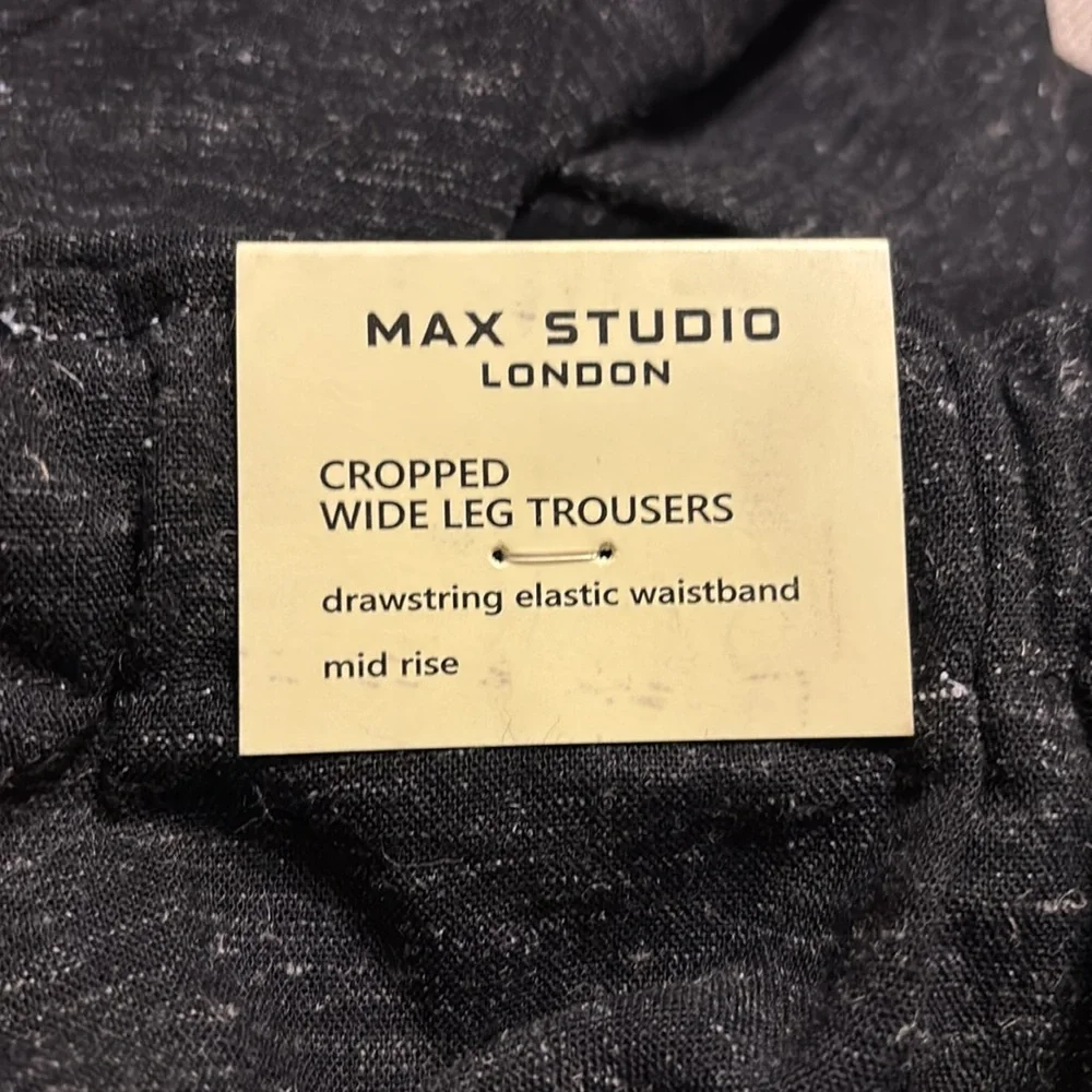 Max Studio Heathered Cropped Wide Leg Trouser - Picture 12 of 14